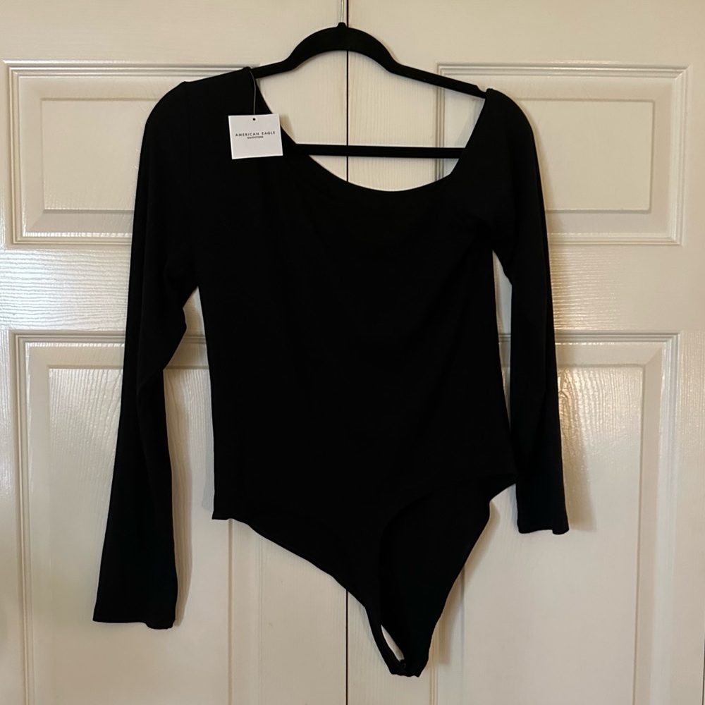 AE Classic Black Off the Shoulder Bodysuit